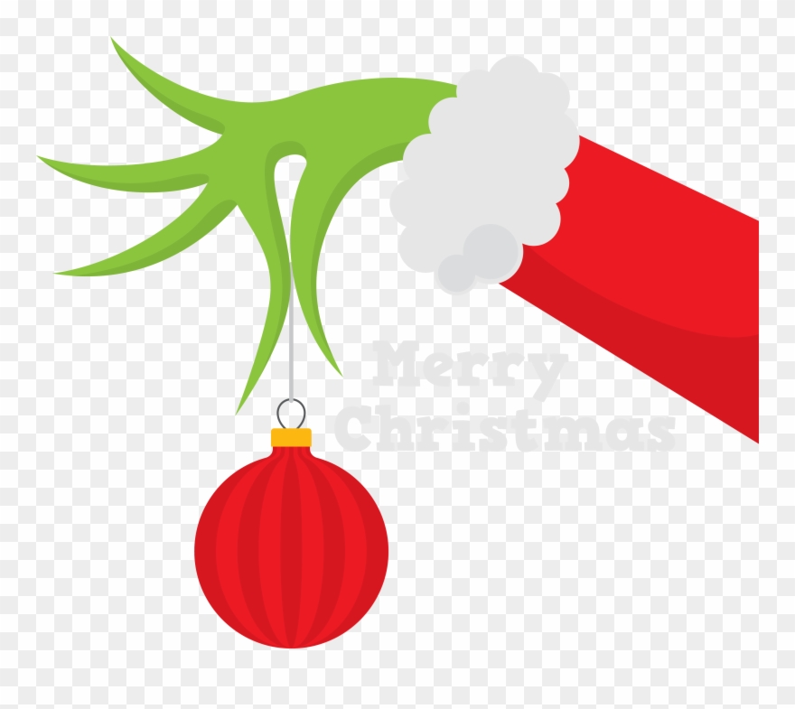 Grinch clipart hand. How the stole christmas