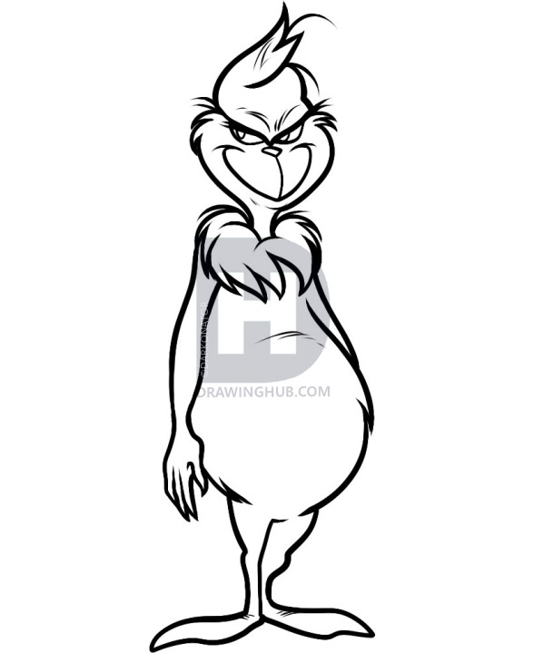 Grinch clipart sketch. At paintingvalley com explore