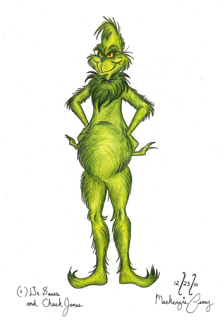 grinch clipart sketch