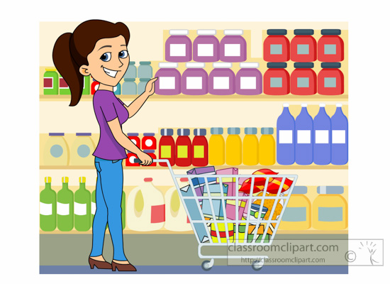 buy clipart grocery shopping