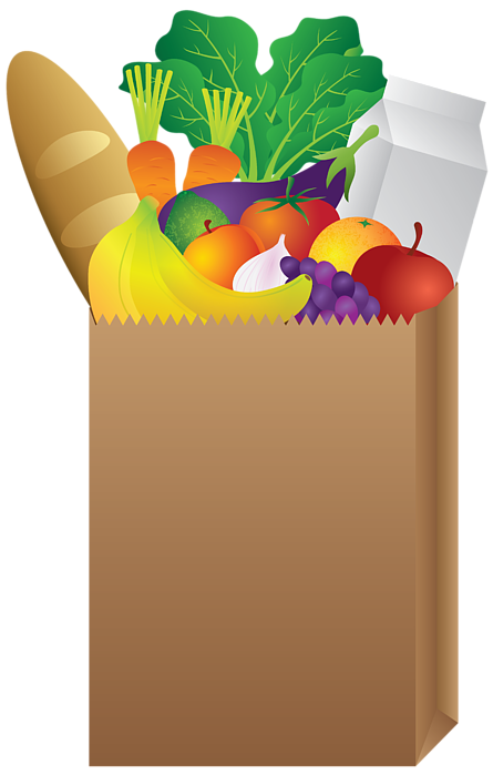 grocery clipart bag fruit