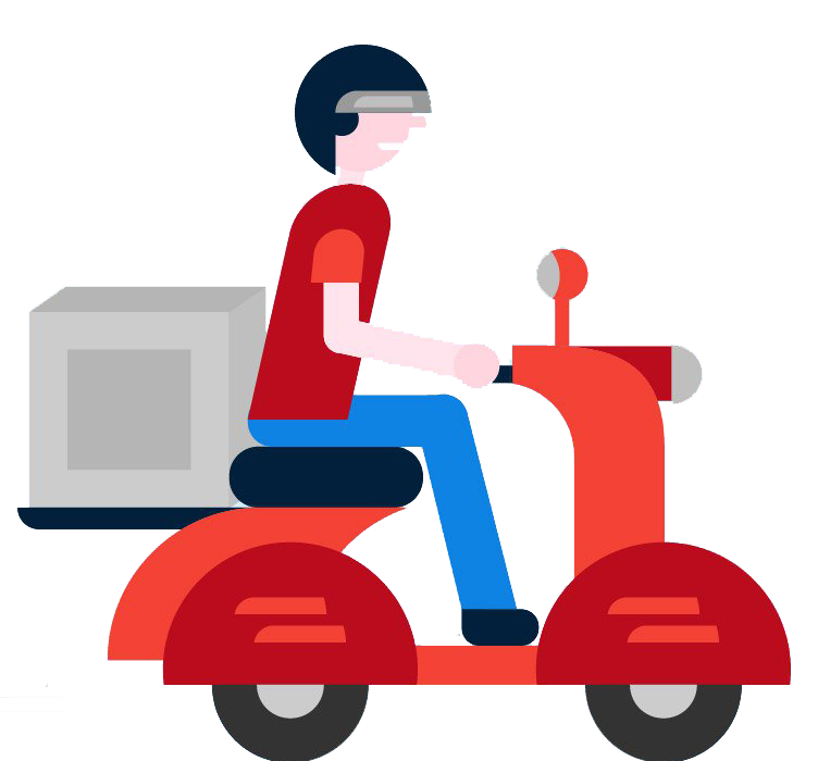 guy clipart food delivery man