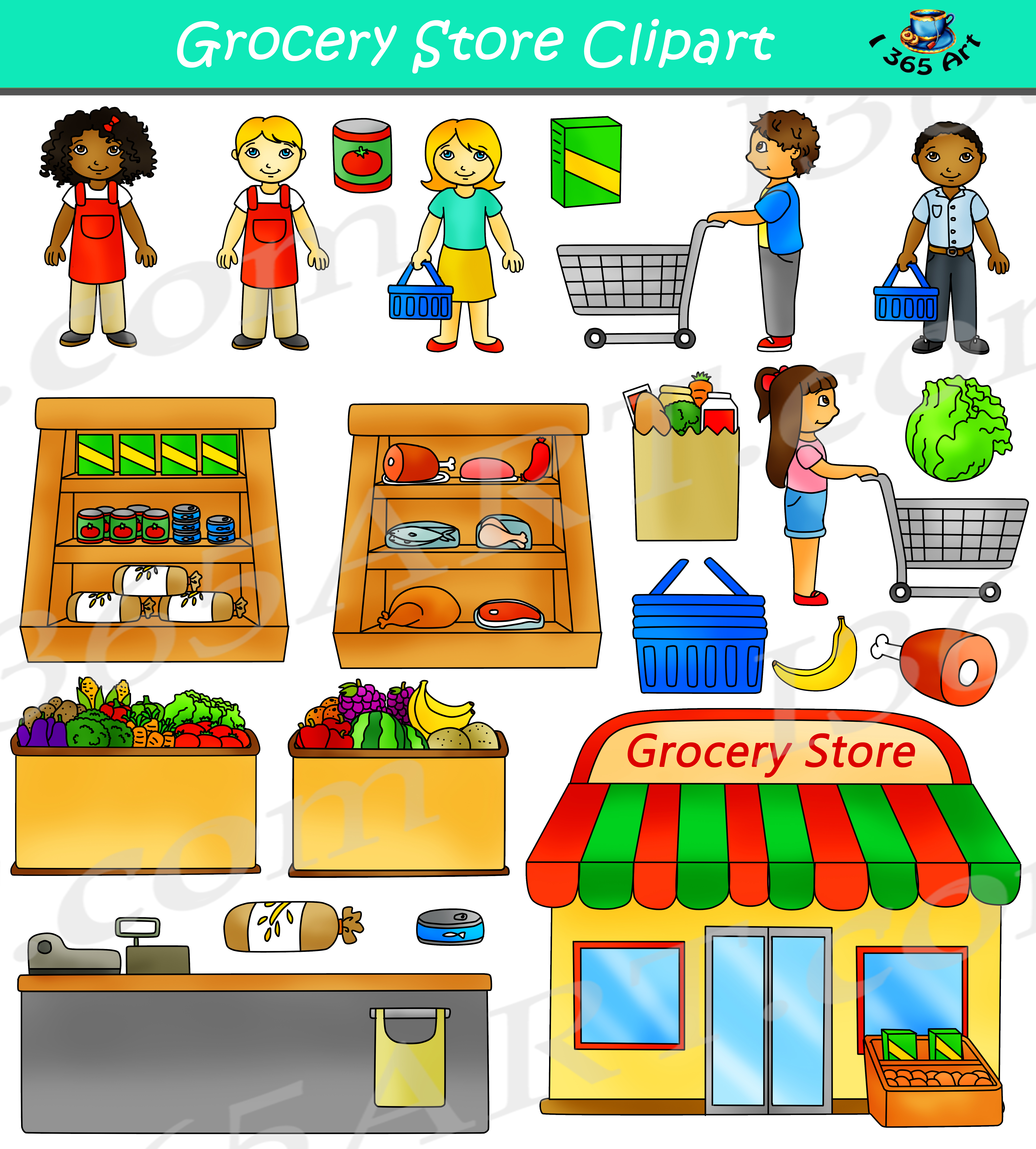 grocery clipart go to store