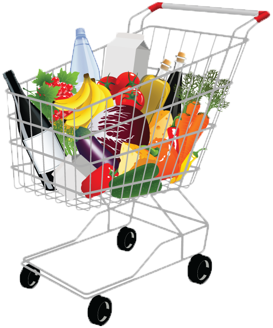 Grocery clipart grocery basket, Grocery grocery basket Transparent FREE ...
