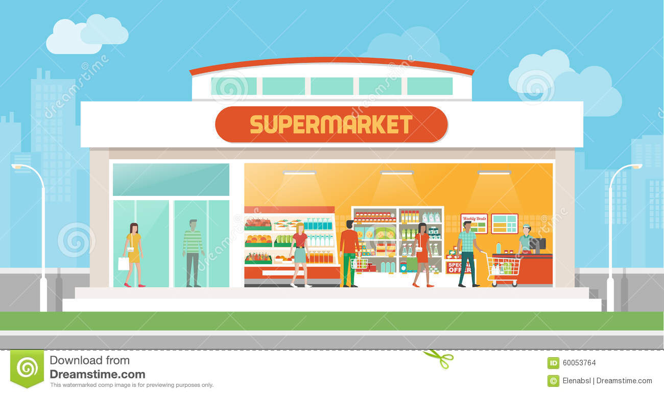 grocery clipart hypermarket