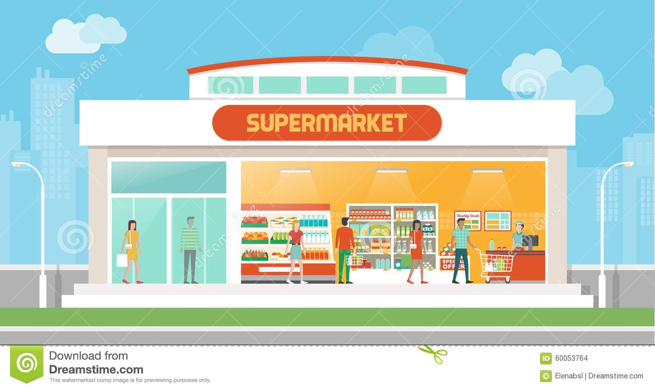 Grocery clipart post office building.  supermarket clipartlook