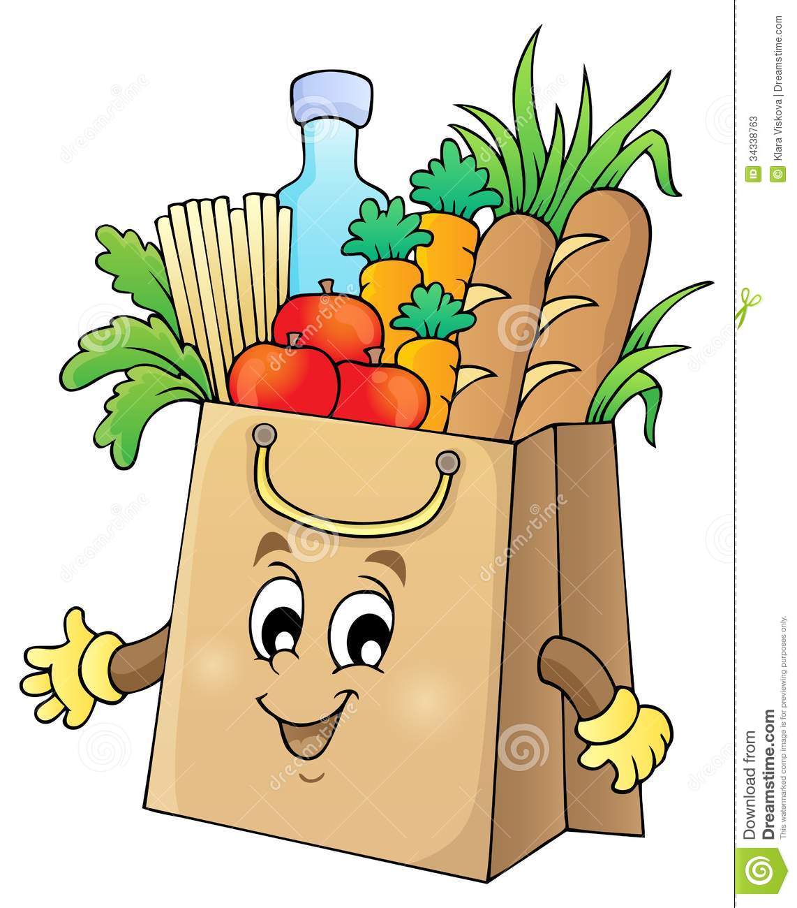 grocery clipart sack
