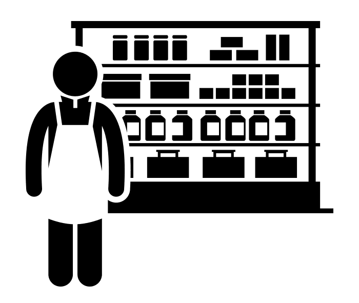 grocery clipart shopkeeper
