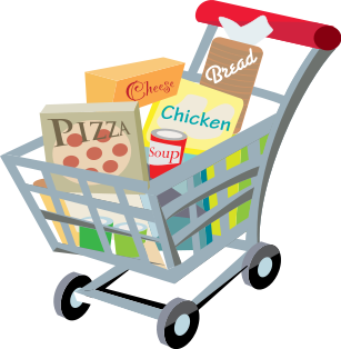 grocery clipart trolley