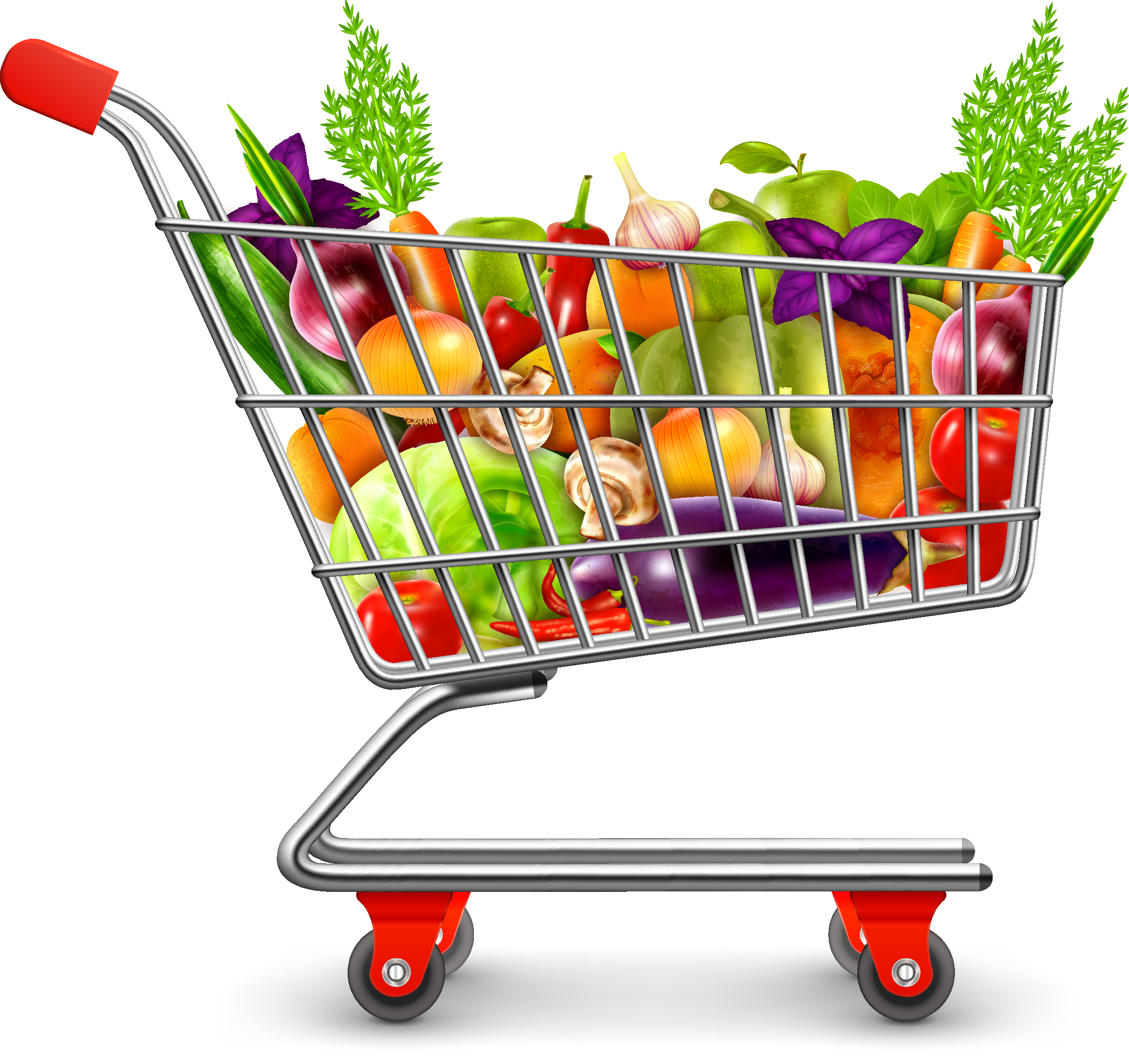 grocery clipart trolley