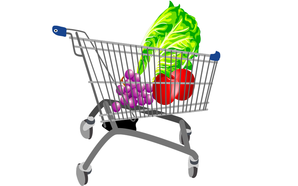 grocery clipart trolly