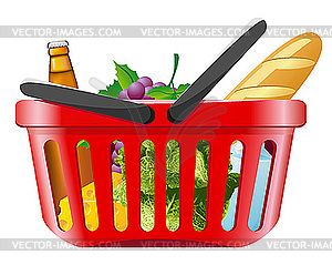 Grocery clipart vector. Shopping clip art basket