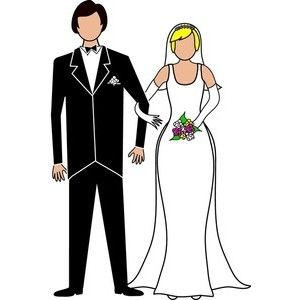 Groom clipart black and white. Bride free 