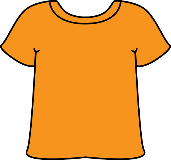 Orange tshirt pinterest clip. Shirt clipart colored shirt