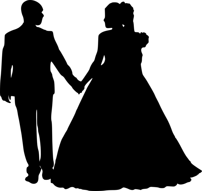 silhouette clipart bride