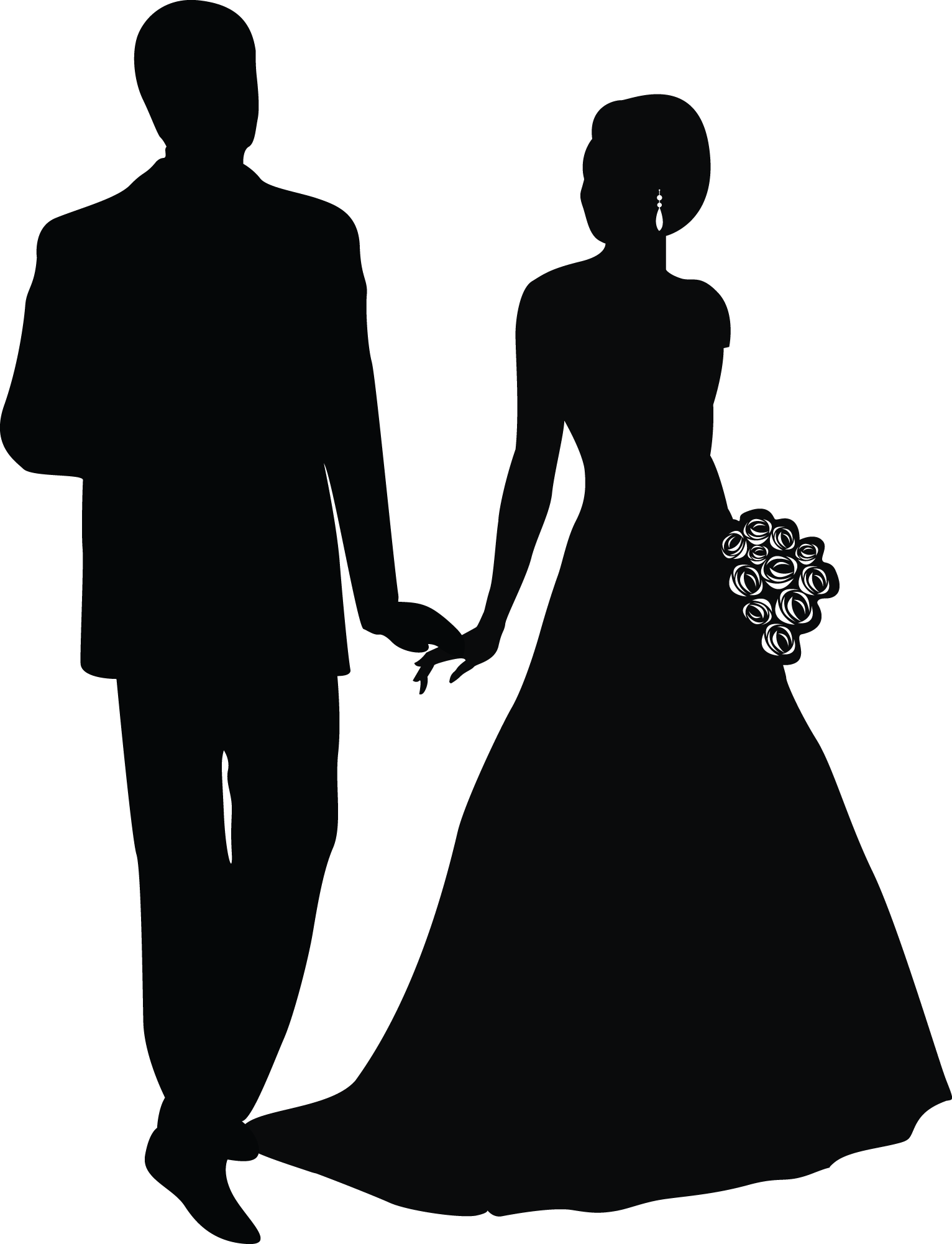 marriage clipart silhouette
