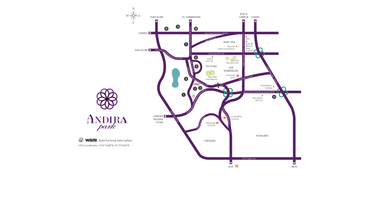 Andira park puchong location. Ground clipart bukit