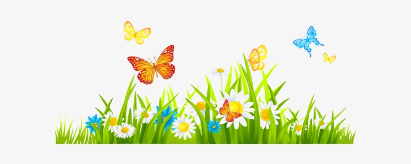 Grass with flower . Ground clipart easter