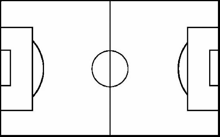 Free blank soccer diagram. Ground clipart empty field