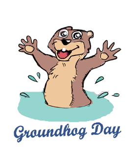 Groundhog clipart february holiday. Day us 
