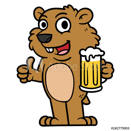 groundhog clipart glass