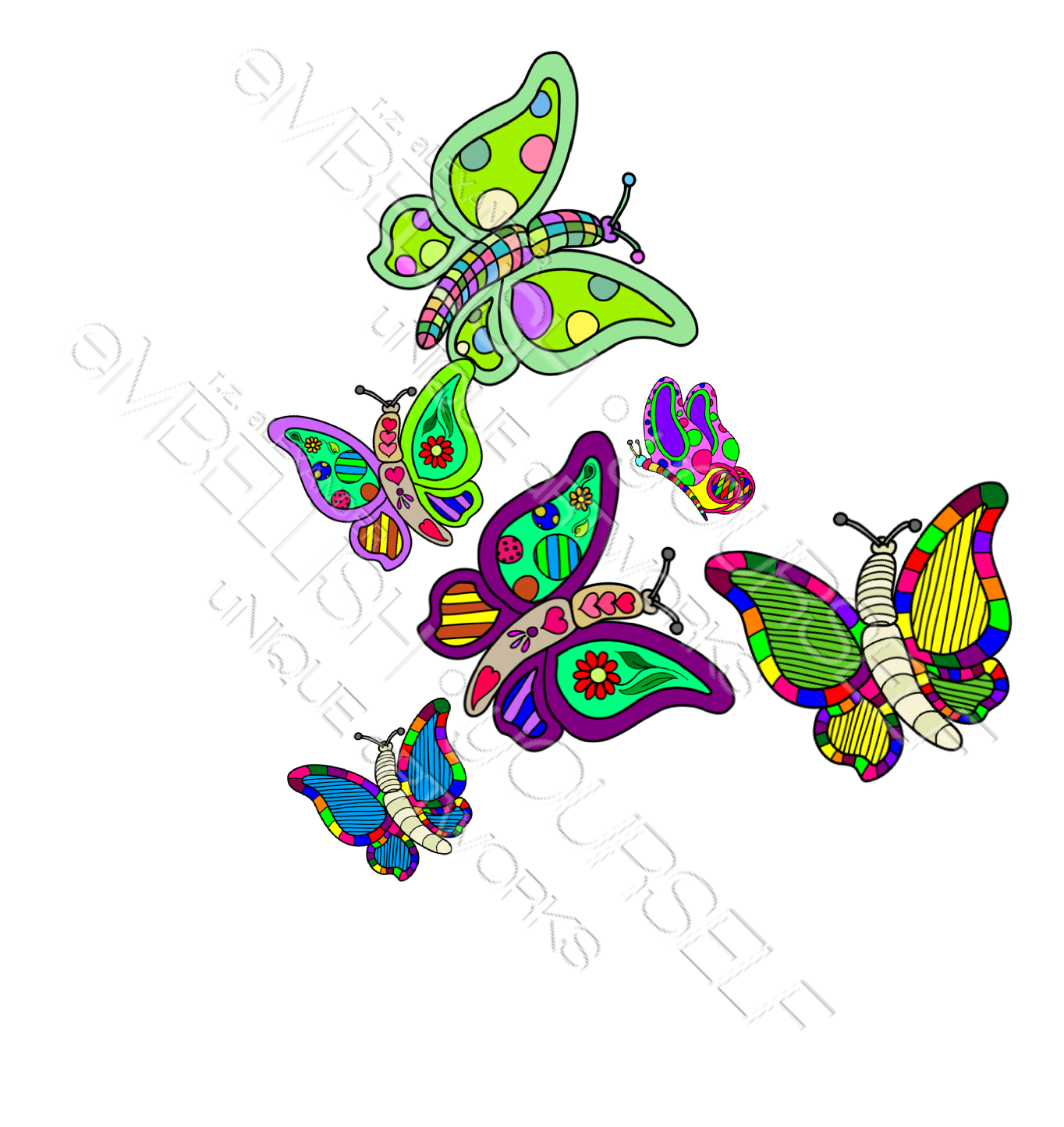 group clipart butterfly