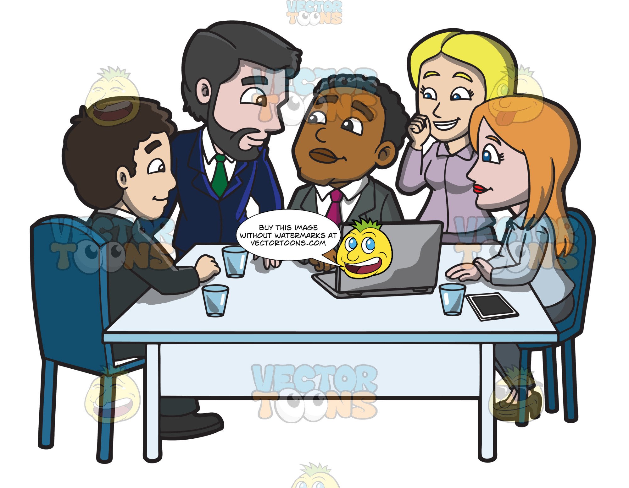 Group clipart group project. A of workers discussing