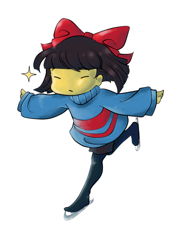 Frisk by alice with. Group clipart ice skating