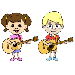 Guitar clipart guitar lesson. Kids love musical instruments