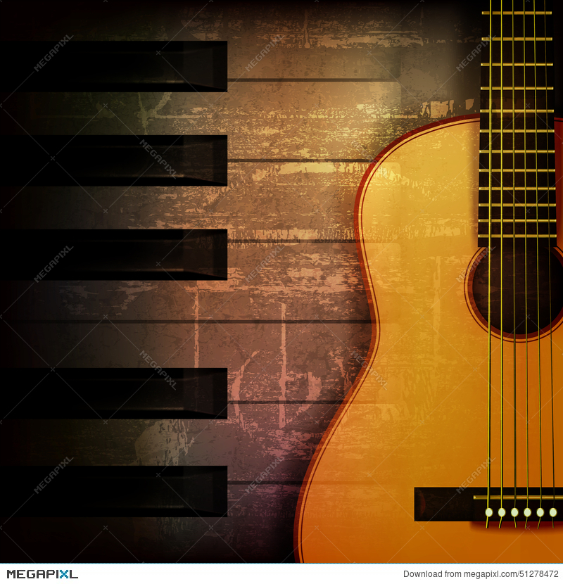 Guitar clipart guitar piano. Abstract grunge background with