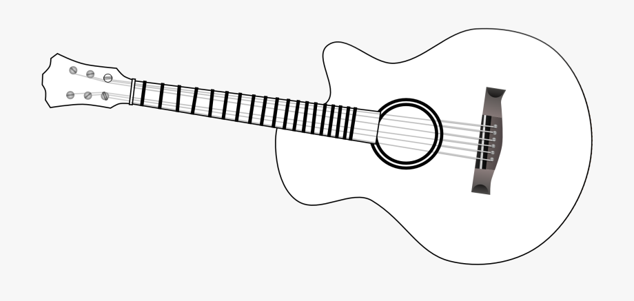 guitar clipart outline
