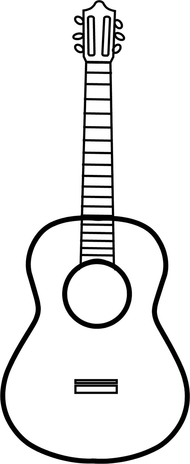 guitar clipart outline