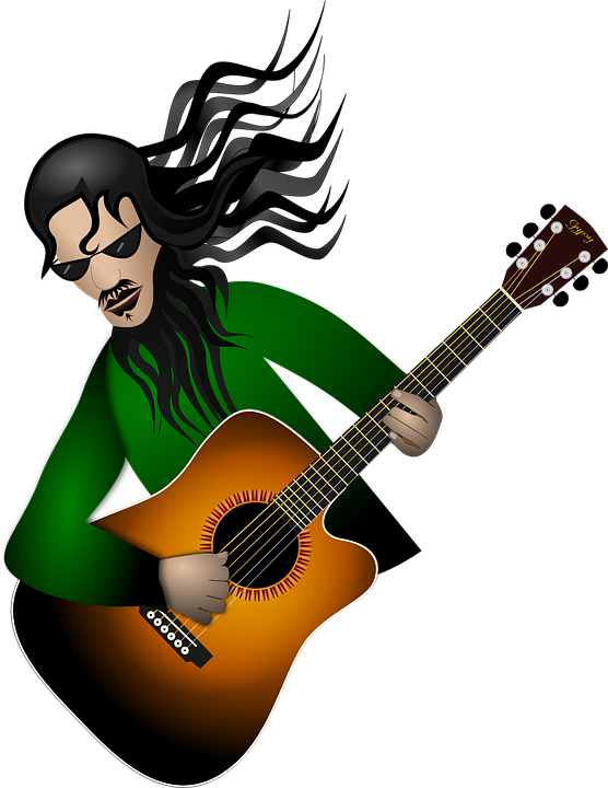 Animated pictures group free. Guitar clipart vector