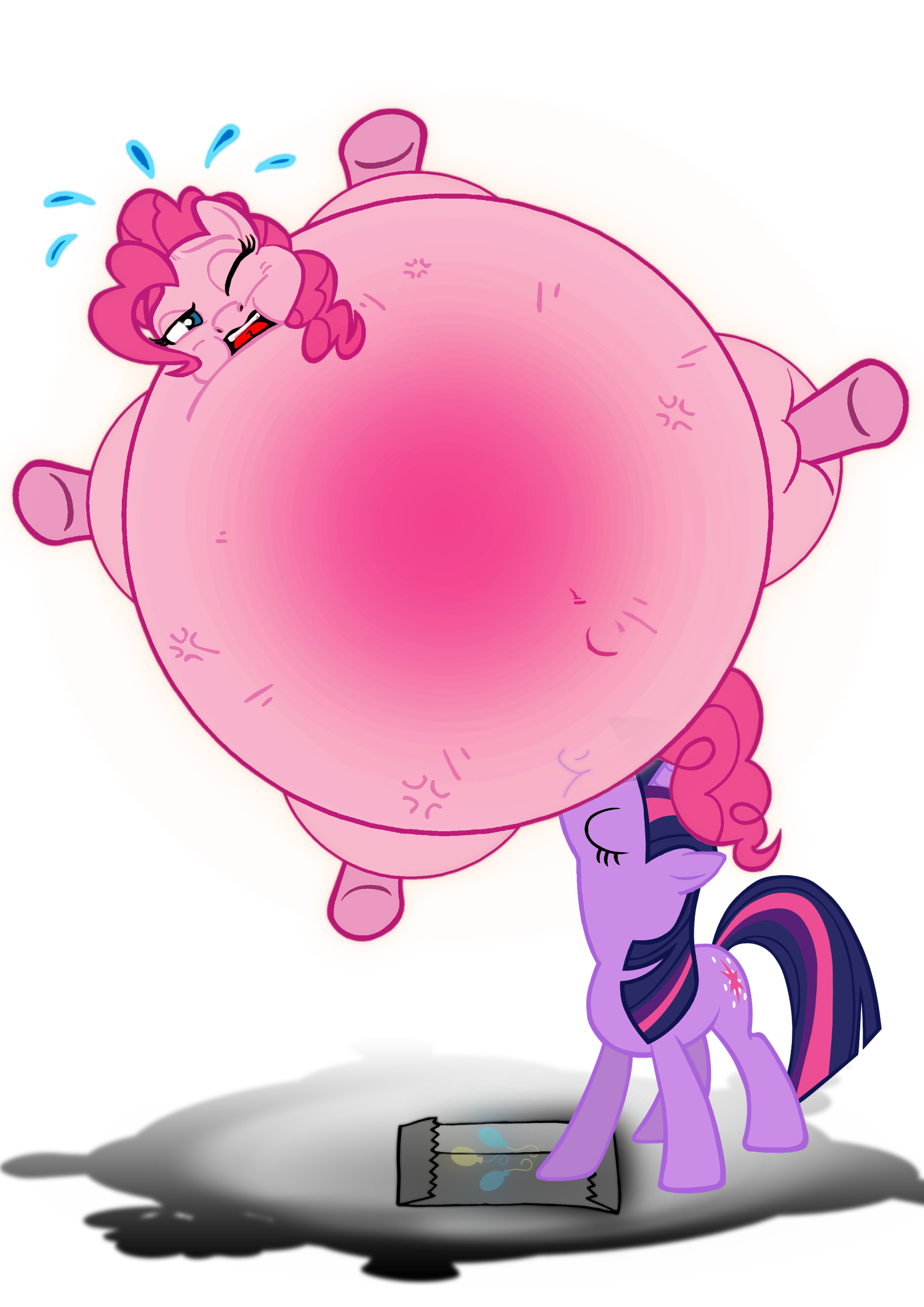 Pinkie pie inf by. Gum clipart popped bubble