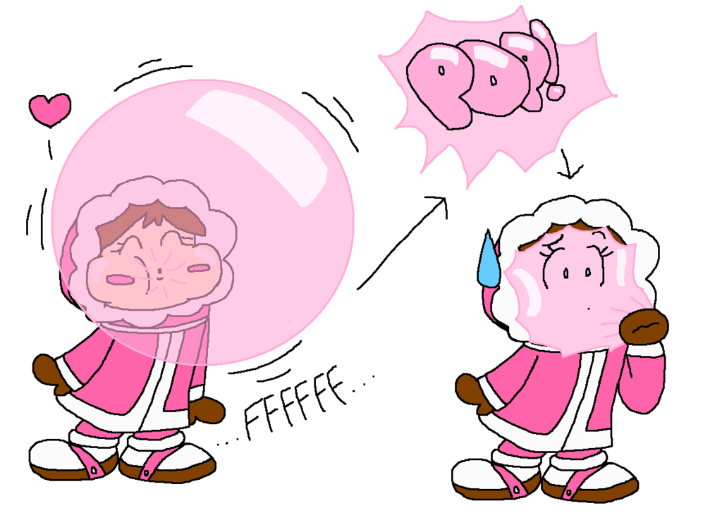 gum clipart popped bubble