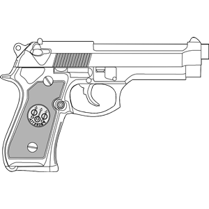 pistol clipart 9mm