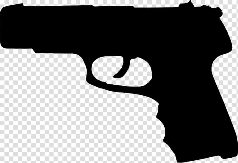 Firearm handgun silhouette transparent. Pistol clipart gun shoot