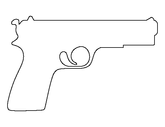 gun clipart outline