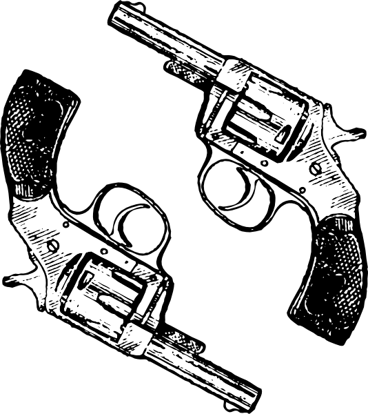 Revolver x clip art. Pistol clipart blue gun