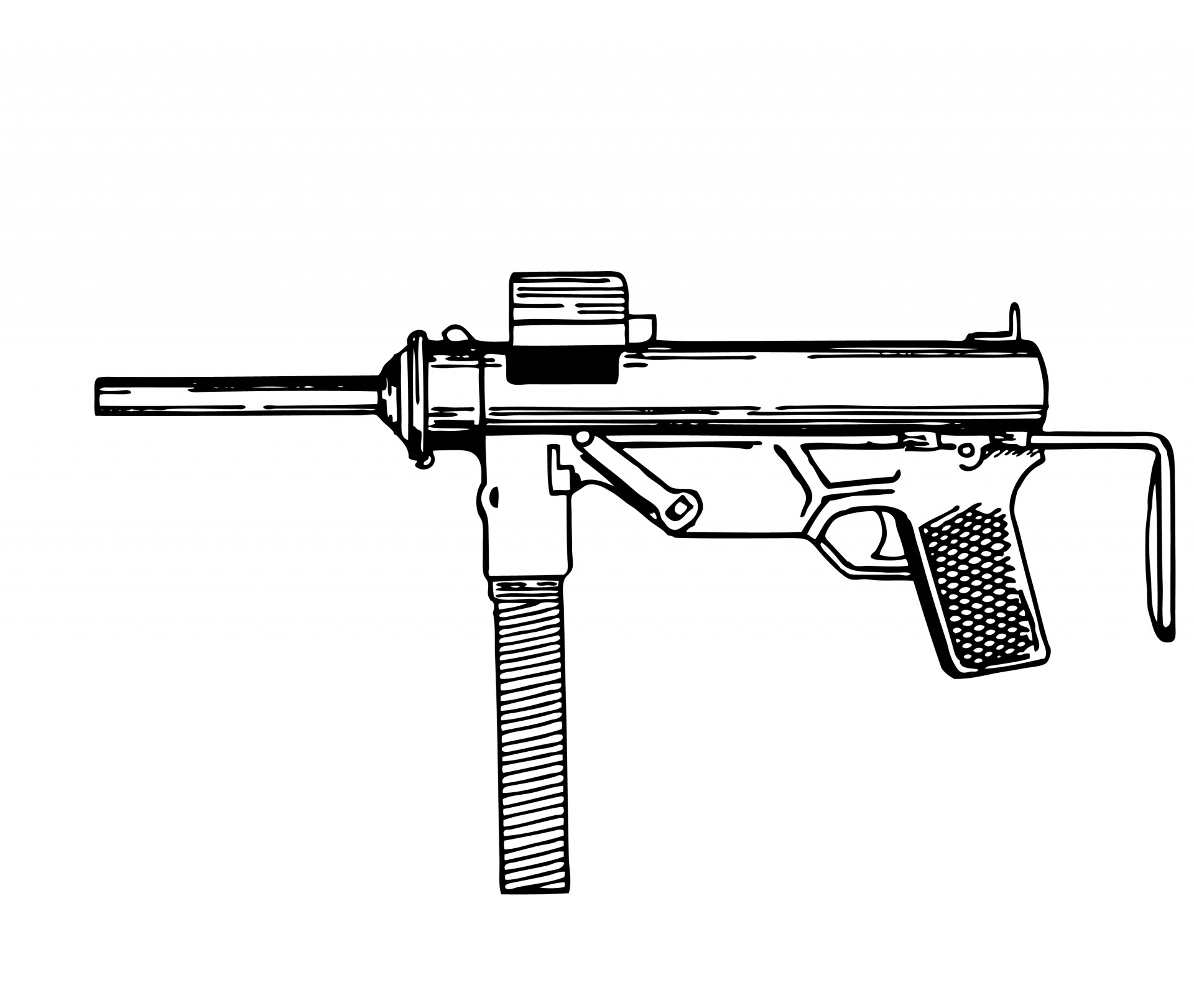 gun clipart submachine gun