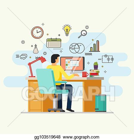 guy clipart computer job
