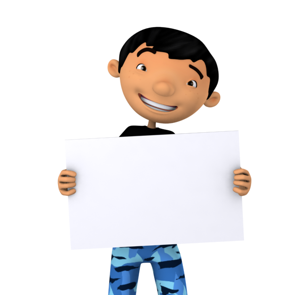 Guy clipart cool guy. Boy holding a blank