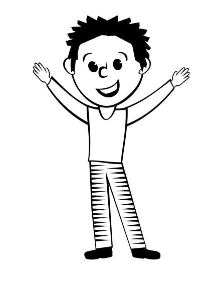 human clipart black and white