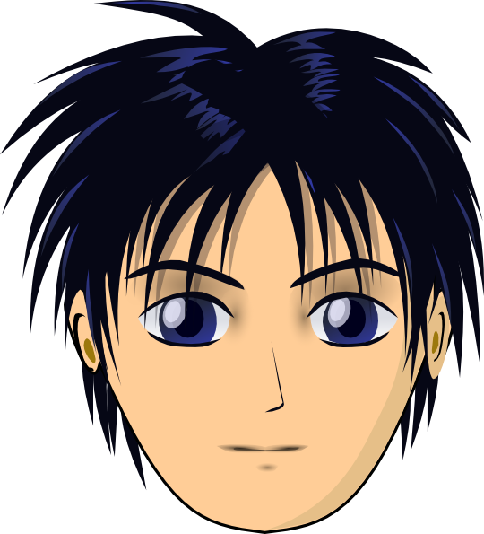 Young clipart brown haired boy. Anime at getdrawings com
