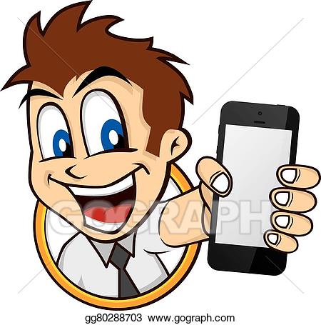 guy clipart phone clipart