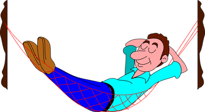 relaxing clipart guy