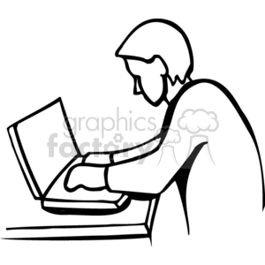 guy clipart typing
