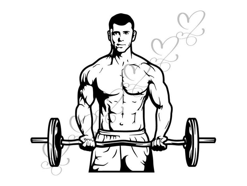 gym clipart male fitness
