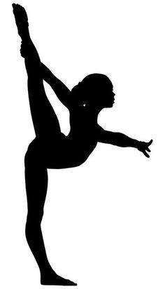 Gymnastics silhouette at getdrawings. Gymnast clipart