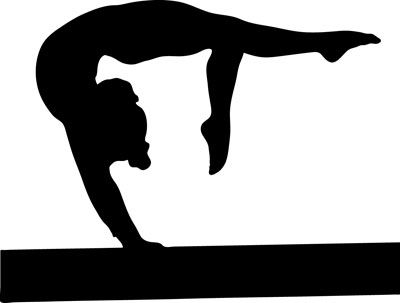 Silhouette clip art at. Gymnast clipart